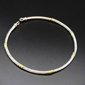 DAVID YURMAN Hampton 14k Gold & Sterling Silver Choker Necklace